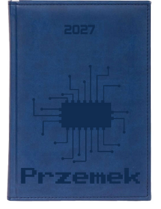 KALENDARZ A4 2027 tygodniowy z grawerem DLA INFORMATYKA z imieniem