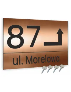Tabliczka 30x20cm Tablica Numerem Domu Adresowa Miedziana