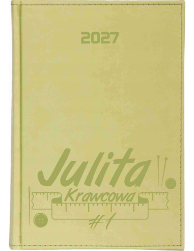 KALENDARZ książkowy A5 2027 TYGODNIOWY planer z grawerem DLA KRAWCOWEJ
