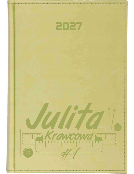 KALENDARZ książkowy A5 2027 TYGODNIOWY planer z grawerem DLA KRAWCOWEJ