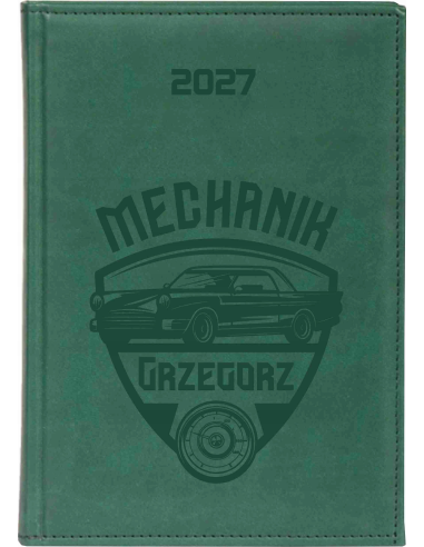 KALENDARZ książkowy A5 2027 TYGODNIOWY planer z grawerem DLA MECHANIKA