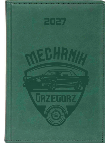 KALENDARZ książkowy A5 2027 TYGODNIOWY planer z grawerem DLA MECHANIKA