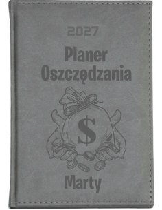 KALENDARZ A5 2027 TYGODNIOWY z grawerem PLANER OSZCZĘDZANIA prezent