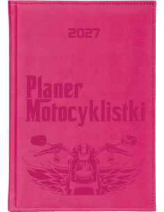 KALENDARZ A5 2027 TYGODNIOWY z grawerem książkowy PLANER MOTOCYKLISTY