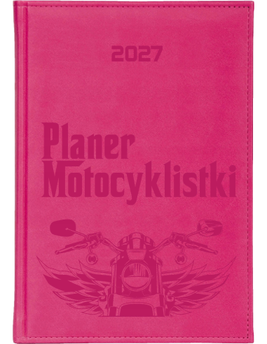 KALENDARZ A5 2027 TYGODNIOWY z grawerem książkowy PLANER MOTOCYKLISTY