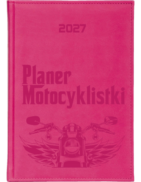 KALENDARZ A5 2027 TYGODNIOWY z grawerem książkowy PLANER MOTOCYKLISTY