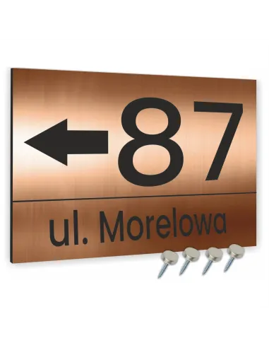 Cyfry na Dom Numer 30x20cm Domu Miedz Aluminium Dibond
