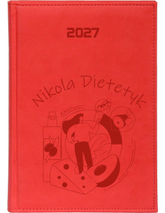 KALENDARZ A5 2027 TYGODNIOWY z grawerem DLA DIETETYKA personalizowany