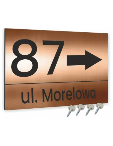 Tabliczka 20x30cm Numer Budynek Dom Aluminium Miedziane