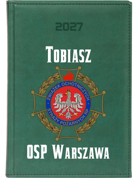 KALENDARZ A5 2027 tygodniowy dzienny z nadrukiem prezent DLA STRAŻAKA OSP