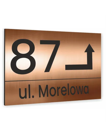 Tabliczka 30x20cm Tablica Numerem Domu Adresowa Miedziana