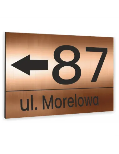 Cyfry na Dom Numer 30x20cm Domu Miedz Aluminium Dibond