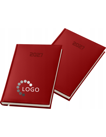 KALENDARZ książkowy A5 2027 tygodniowy z nadrukiem 100 SZT FIRMOWY LOGO