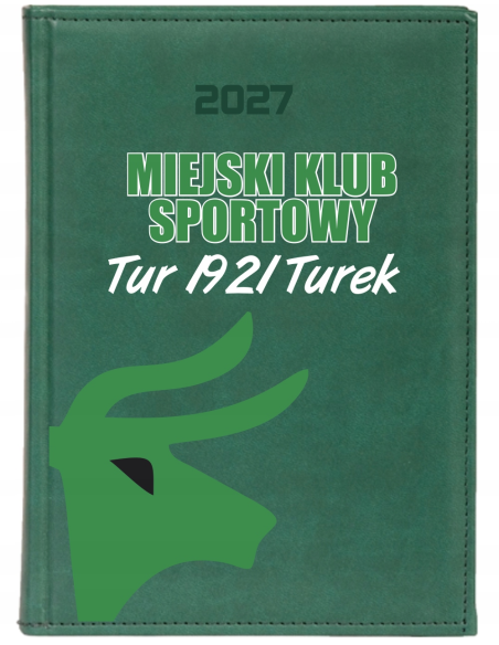 KALENDARZ A5 2027 tygodniowy z nadrukiem uv KLUB SPORTOWY PIŁKARSKI