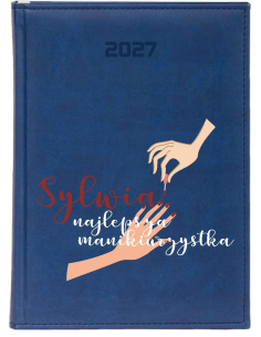 KALENDARZ A5 2027 tygodniowy z nadrukiem dla stylistki paznokci do salonu