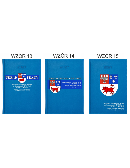 KALENDARZ A5 2027 tygodniowy z nadrukiem DLA INSTYTUCJI URZĄD MIEJSKI LOGO