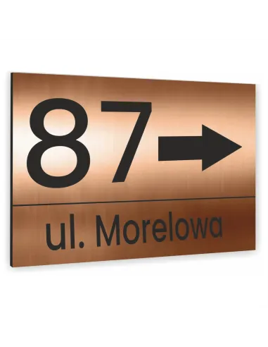 Tabliczka 20x30cm Numer Budynek Dom Aluminium Miedziane