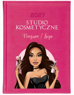 KALENDARZ A5 2027 tygodniowy z nadrukiem STUDIO KOSMETYCZNE NAZWA LOGO