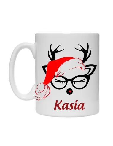 Foto Kubek Świąteczny Imieniem Prezent Święta Mikołajki