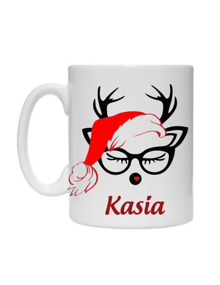 Foto Kubek Świąteczny Imieniem Prezent Święta Mikołajki