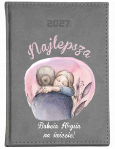 KALENDARZ A5 2027 tygodniowy z nadrukiem na dzień babci prezent z imieniem