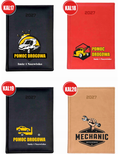 KALENDARZ A5 2027 tygodniowy z nadrukiem STUDIO KOSMETYCZNE NAZWA LOGO