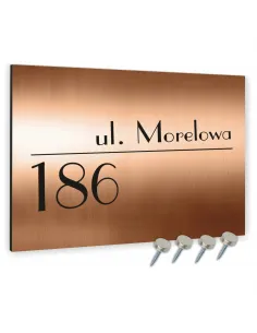 Tabliczka Adresowa Aluminiowa Miedziana 20x30 Numer Dom