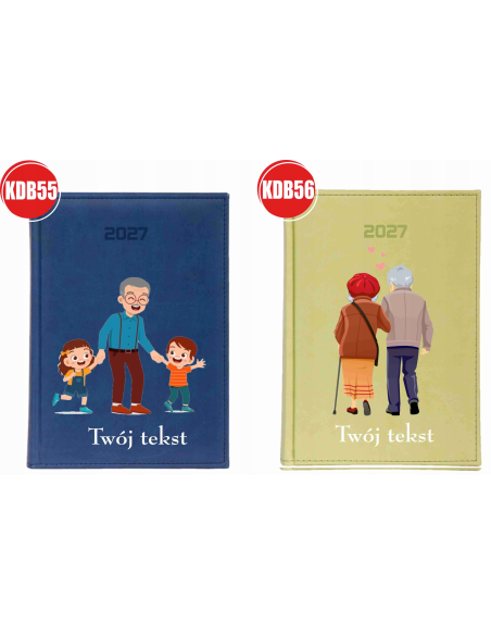 KALENDARZ A5 2027 tygodniowy z nadrukiem najlepsza babcia na świecie + imię