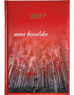 KALENDARZ A5 2027 TYGODNNIOWY z nadrukiem uv różne wzory z imieniem