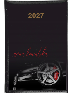KALENDARZ A5 2027 TYGODNNIOWY z nadrukiem imieniem teoim napisem
