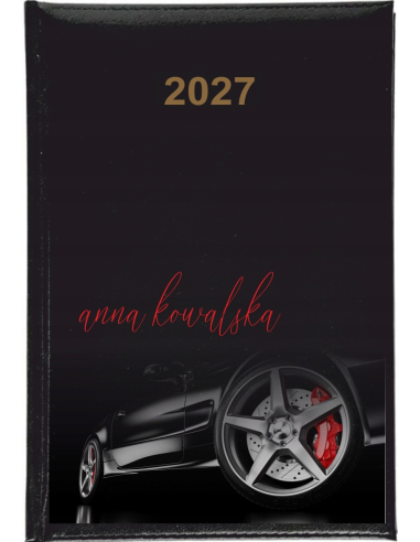 KALENDARZ A5 2027 TYGODNNIOWY z nadrukiem imieniem teoim napisem