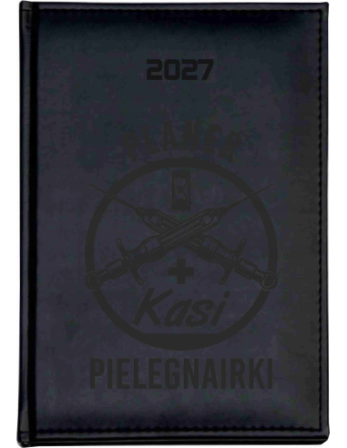 KALENDARZ A5 2027 DZIENNY KSIĄŻKOWY z grawerem PLANER DLA PIELĘGNIARKI