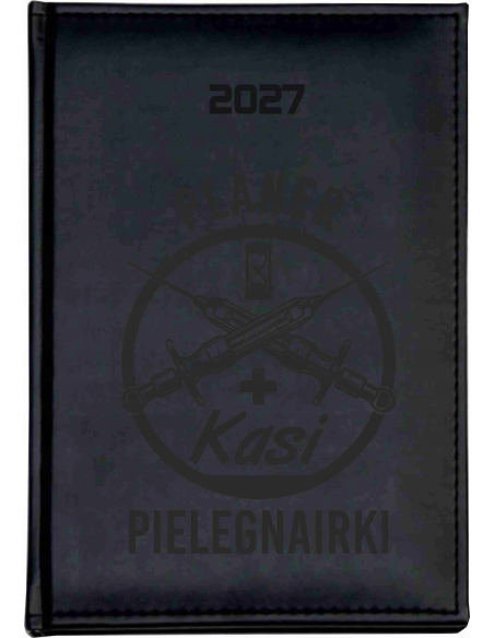 KALENDARZ A5 2027 DZIENNY KSIĄŻKOWY z grawerem PLANER DLA PIELĘGNIARKI
