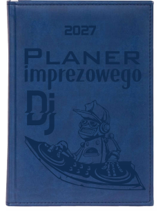 KALENDARZ książkowy A5 2027 DZIENNY planer z grawerem DLA DJ TWÓJ NAPIS
