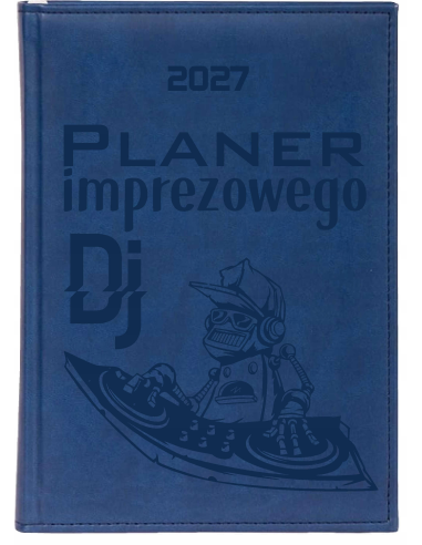 KALENDARZ książkowy A5 2027 DZIENNY planer z grawerem DLA DJ TWÓJ NAPIS