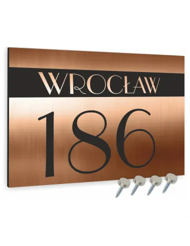 Tabliczka Adresowa Aluminiowa Miedziana 20x30 cm Dibond