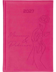 KALENDARZ A5 2027 DZIENNY książkowy z grawerem MANICURE PEDICURE salon
