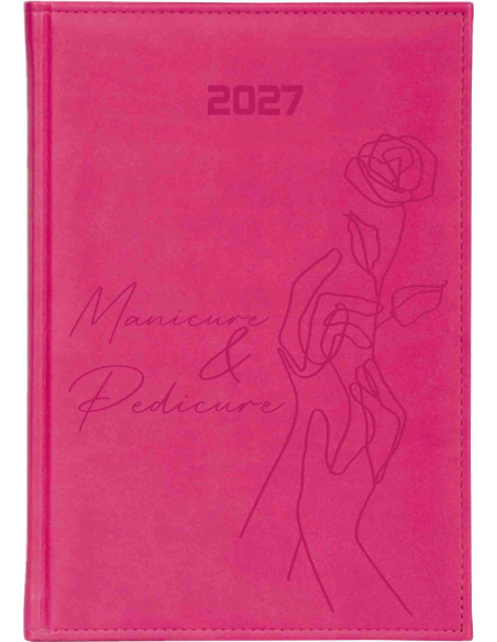 KALENDARZ A5 2027 DZIENNY książkowy z grawerem MANICURE PEDICURE salon