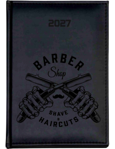 KALENDARZ A5 2027 DZIENNY książkowy z grawerem DLA BARBERA różne wzory