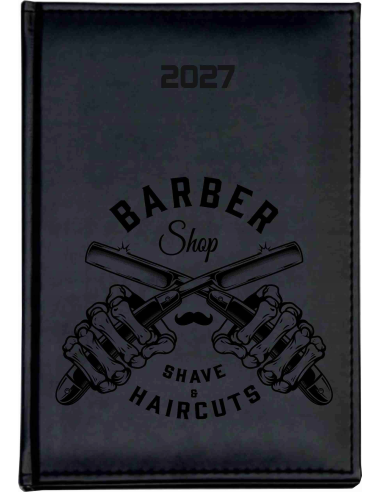KALENDARZ A5 2027 DZIENNY książkowy z grawerem DLA BARBERA różne wzory