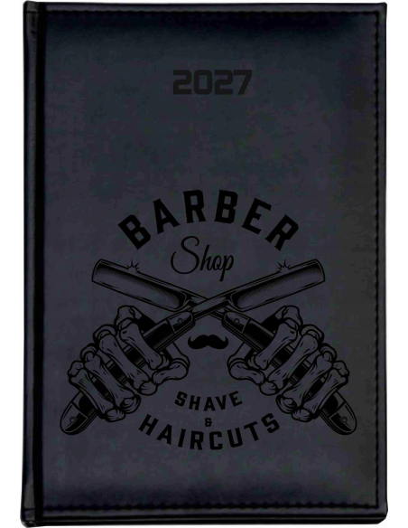 KALENDARZ A5 2027 DZIENNY książkowy z grawerem DLA BARBERA różne wzory
