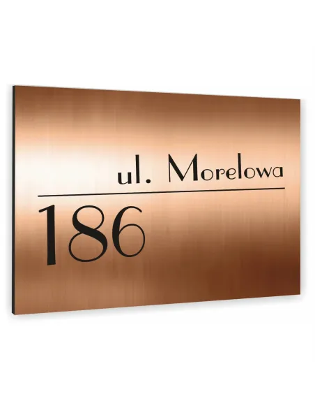 Tabliczka Adresowa Aluminiowa Miedziana 20x30 Numer Dom
