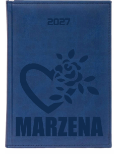 KALENDARZ A6 2027 TYGODNNIOWY z grawerem TWÓJ NAPIS IMIĘ GRAFIKA