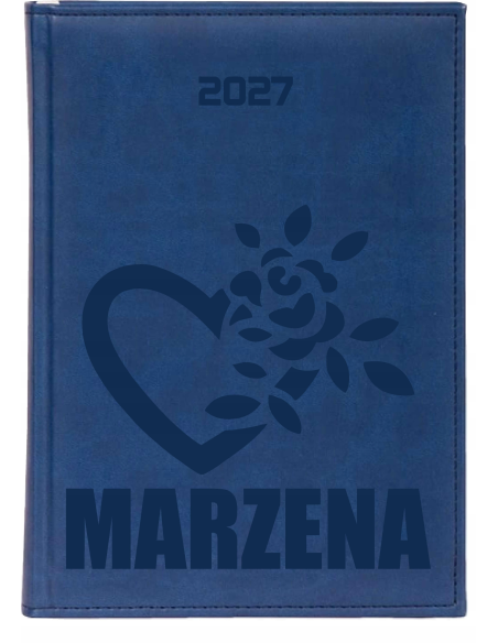 KALENDARZ A6 2027 TYGODNNIOWY z grawerem TWÓJ NAPIS IMIĘ GRAFIKA