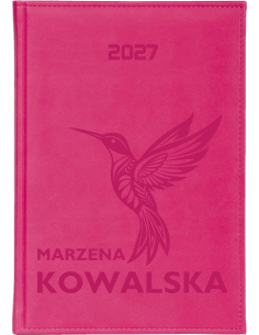 KALENDARZ A6 2027 TYGODNNIOWY z grawerem RÓŻNE WZORY z imieniem prezent