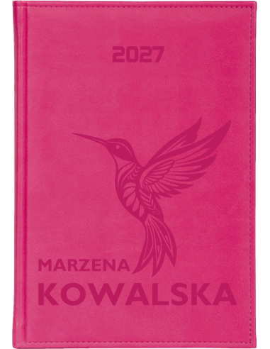 KALENDARZ A6 2027 TYGODNNIOWY z grawerem RÓŻNE WZORY z imieniem prezent