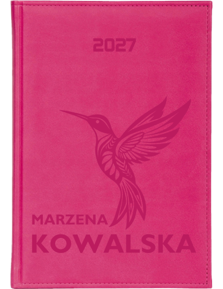 KALENDARZ A6 2027 TYGODNNIOWY z grawerem RÓŻNE WZORY z imieniem prezent