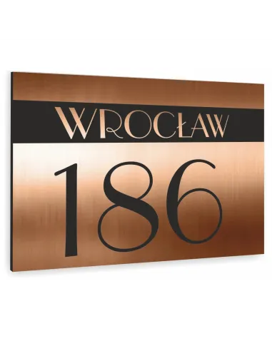 Tabliczka Adresowa Aluminiowa Miedziana 20x30 cm Dibond