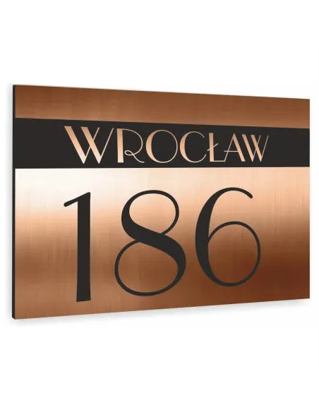 Tabliczka Adresowa Aluminiowa Miedziana 20x30 cm Dibond