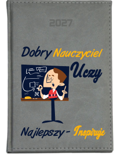 KALENDARZ A5 2027 KSIAŻKOWY dzienny z nadrukiem prezent DLA NAUCZYCIELA